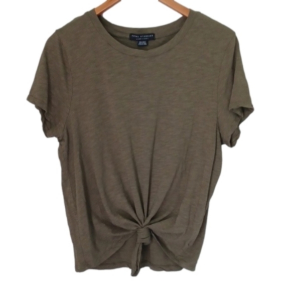 Sanctuary Tops - Social Standard by Sanctuary Olive Green Tie Waist Tee